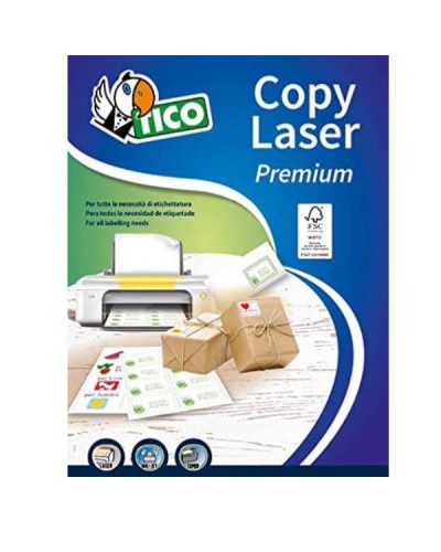 COPY LASER - ETICHETTE IN CARTA BIANCA - 190 x 38 - BIANCO