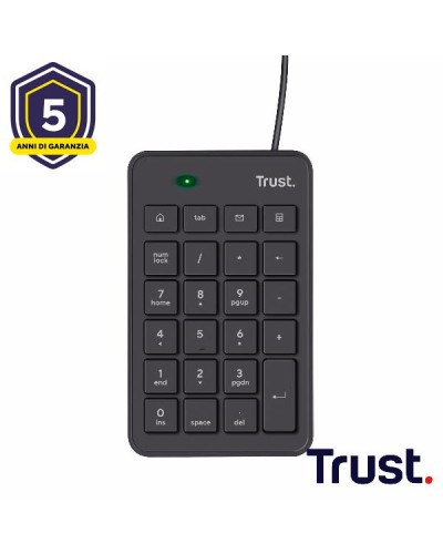 TASTIERINO NUMERICO CABLATO 145CM - TRUST XALAS - NERO
