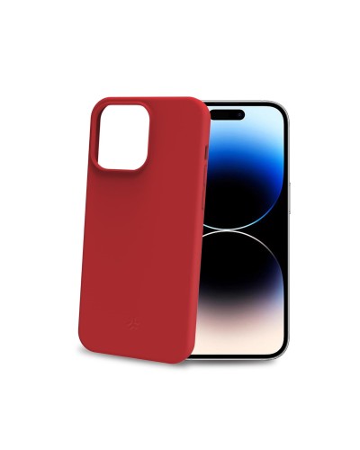CROMO - Cover in morbido TPU con finitura soft touch colore rosso compatibile con Apple iPhone 15 Pro  [IPHONE 15 CASES]