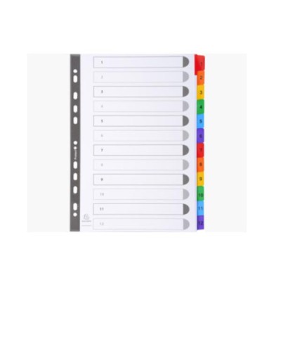 DIVISORI NUMERICI 1-12 A4 BIANCO