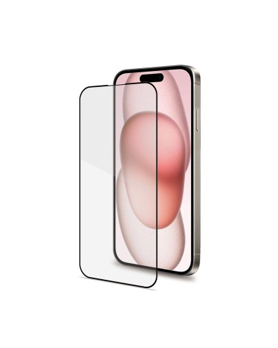FULLGLASS - Vetro 9H con bordo colorato nero compatibile con Vetro 9H con bordo colorato nero compatibile con Apple iPhone 15