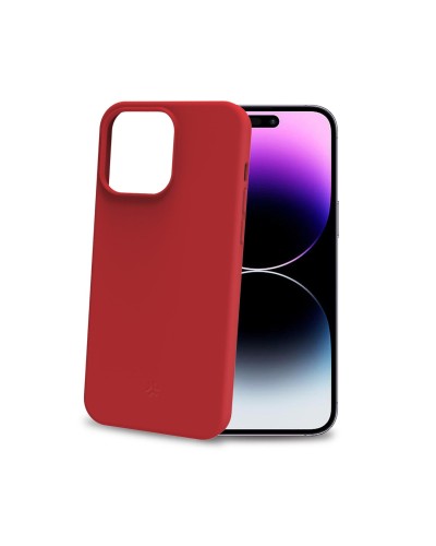 CROMO - Cover in morbido TPU con finitura soft touch colore rosso compatibile con Apple iPhone 15 Pro Max [IPHONE 15 CASES]