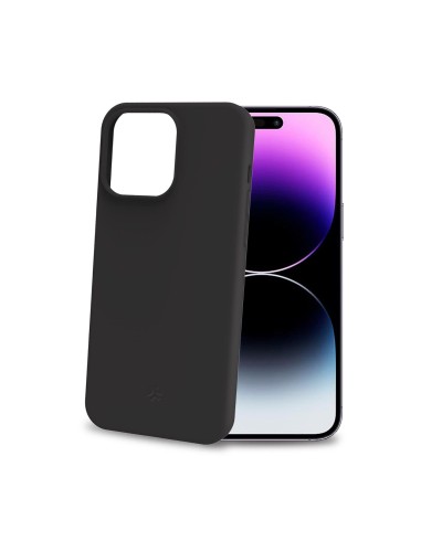CROMO - Cover in morbido TPU con finitura soft touch colore nero compatibile con Apple iPhone 15 Pro Max [IPHONE 15 CASES]