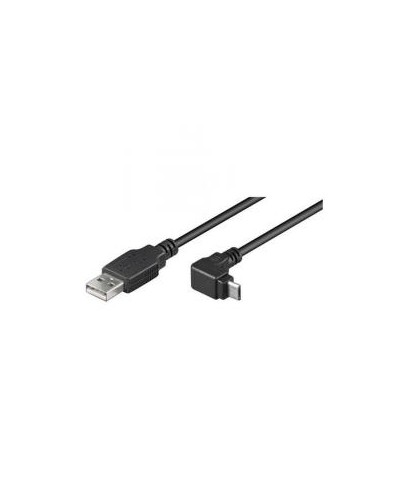 NILOX TECH - Cavo con connettore USB-A 2.0 a connettore Micro USB, connettore angolato a 90°, lunghezza cavo 1.8 mt