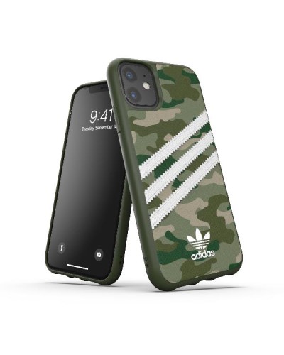 ADIDAS ORIGINALS - Cover SAMBA in TPU+Poliuretano con bordi rialzati di colore mimetico verde con strisce bianche compatibile c