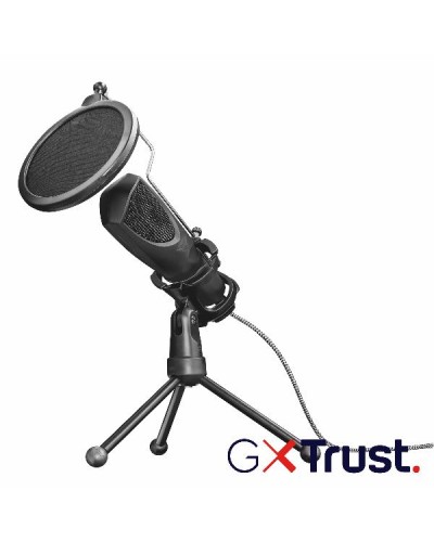 MICROFONO GAMING CABLATO USB 1,5M SUPPORTO TREPPIEDE - TRUST GXT232 MANTIS - NERO