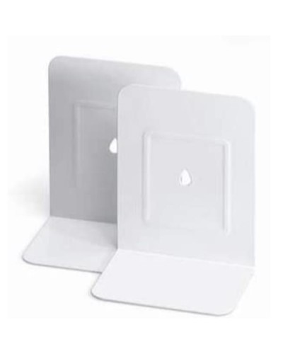 COPPIA 2 REGGILIBRI IN METALLO BIAN