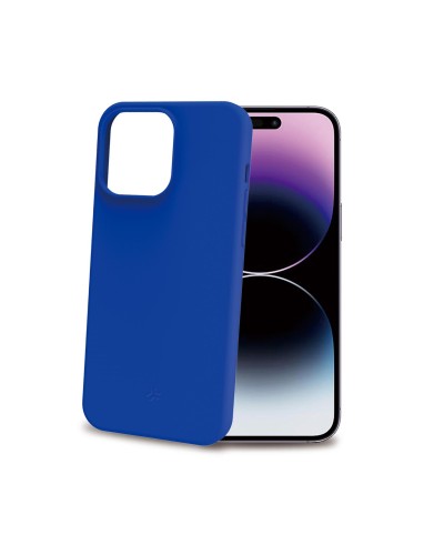 CROMO - Cover in morbido TPU con finitura soft touch colore blu compatibile con Apple iPhone 15 Pro Max  [IPHONE 15 CASES]