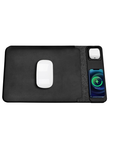 NILOX TECH - Custodia universale per Notebook/Laptop/Tablet fino a 13,3" con doppia ricarica wireless, ricarica 2 dispositivi, 