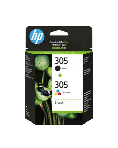 Confezione da 2 cartucce di inchiostro originale HP 305 in Tri-color/ nero