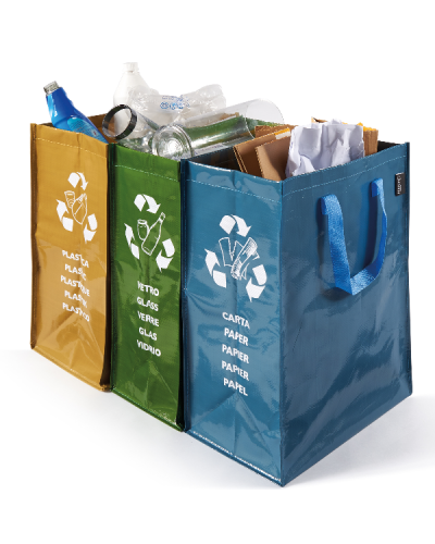 SET 3 PZ CONTENITORE  RICICLA BAG