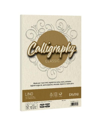 CALLIGRAPHY lino - Avorio - 120g/m2 – 50 fogli