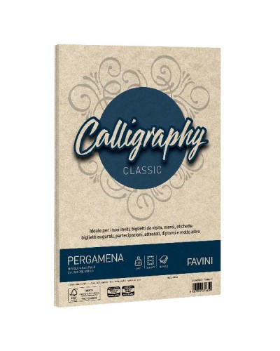 CALLIGRAPHY pergamena - Sabbia - 190g/m2 – 50 fogli