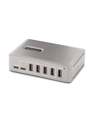 Hub USB-C 3.0 a 10 Porte - 8x USB-A + 2x USB-C - Autoalimentato con Alimentatore da 65W - Hub USB 3.1 10Gbps - Multipresa USB T