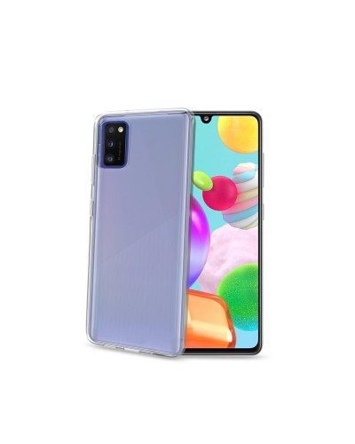 GELSKIN - Cover morbida trasparente nero in TPU compatibile con Samsung Galaxy A41