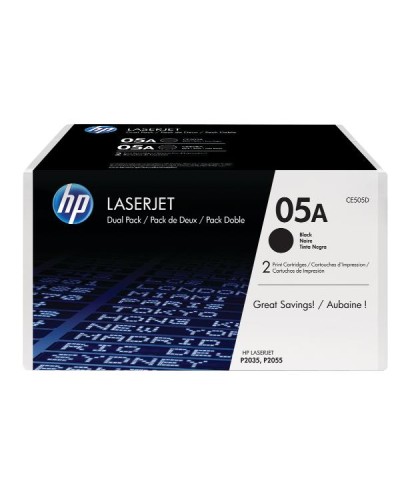 HP 05A BLACK 2-PACK LASERJET TONER