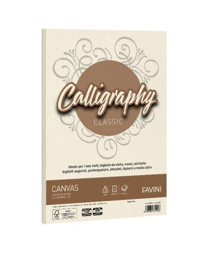 CALLIGRAPHY canvas - Avorio - 100g/m2 – 50 fogli