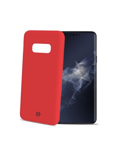 FEELING - Cover morbida in silicone liquido con finitura soft touch e bordi anti scivolo colore rosso compatibile con Samsung G