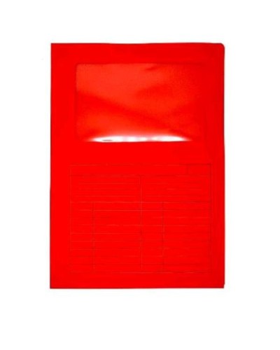 CF20 CARTELLINE C/FINESTRA 200GR ROSSO
