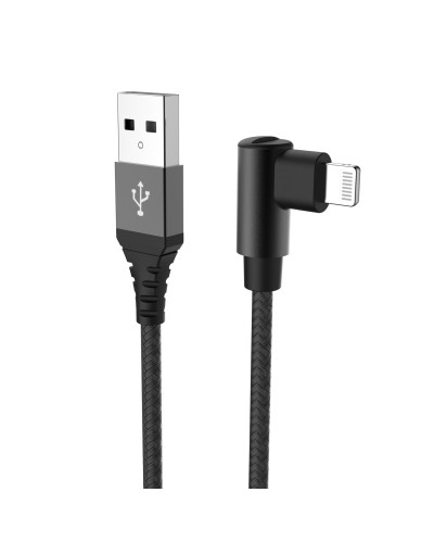 USBLIGHTLSH - Cavo USB-A a Lightning, lunghezza 1 metro, potenza massima 12 Watt, Certificazione "MFI". connettore a L