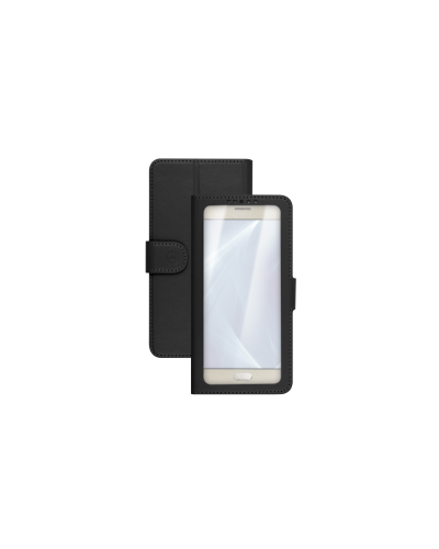 UNICA VIEW - Custodia universale con display a vista, funzione stand compatibile con gli smartphone da 4.5" a 5" dimensione dis