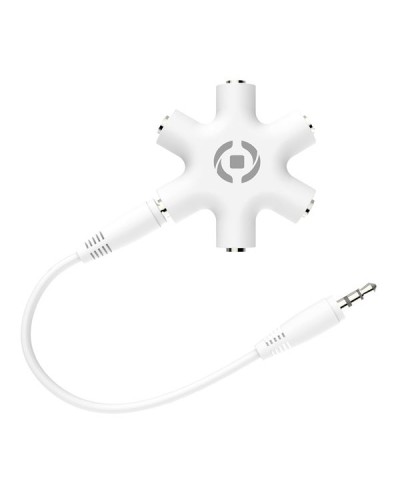 MIX5LINEIN35 - Sdoppiatore audio con 5 connettori jack 3.5mm, lunghezza 7 centimetri, compatibile con dispositivi dotati di out