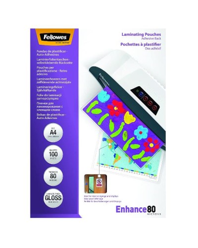 POUCHES RETRO ADESIVE  80 MICRON - ENHANCE 80
