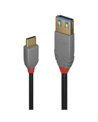 PROLUNGA USB 3.0 TIPO C/TIPO A NERO, 0,15M