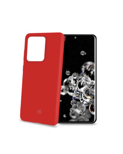 FEELING - Cover morbida in silicone liquido con finitura soft touch e bordi anti scivolo colore rosso compatibile con Samsung G