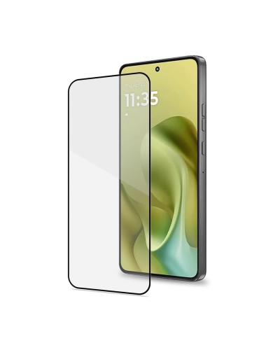 FULLGLASS - Vetro 9H con bordo colorato nero compatibile con Motorola G86/ G86 Power