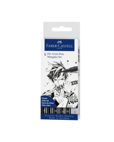 Faber-Castell Pitt Artist Pen Set 6 Colori Manga