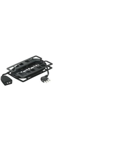 Prolunga dom. da 5m con Presa Maschio 16A e Presa Femm. Bipasso 10/16A -Nero-
