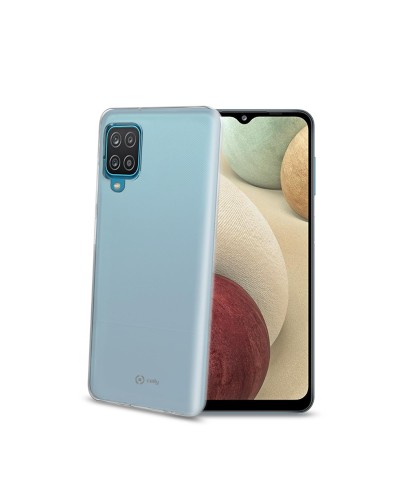 GELSKIN - Cover morbida trasparente nero in TPU compatibile con Samsung Galaxy A12/ Galaxy M12