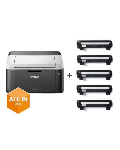 Stampante Laser monocromatica Brother HL1212WB Bundle con 5 toner