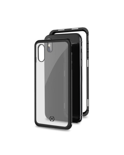ATTRACTION - Cover magnetica con bordi in alluminio, protezione 360° compatibile con Apple iPhone Xs/ iPhone X