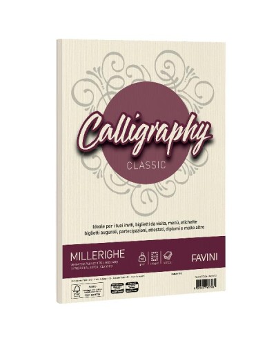 CALLIGRAPHY millerighe - Avorio - 100g/m2 –  50 fogli