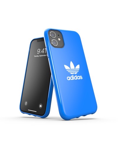 ADIDAS ORIGINALS - Cover in TPU flessibile con bordi rialzati colore azzurro compatibile con Apple iPhone 12 Mini