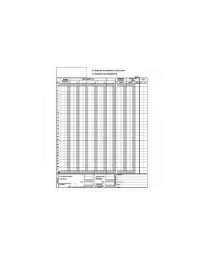 Registro Prima Nota IVA Corrispettivi 25x2 Autocalcante