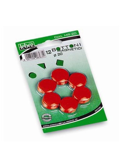 CF12 BOTTONI MAGN. ROSSO 20 MM