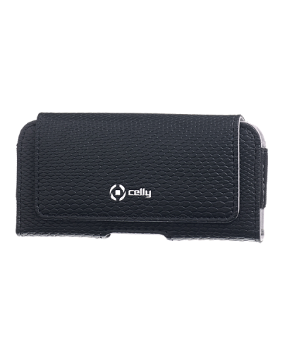 STYLE - Custodia universale in pelle sintetica con chiusura magnetica e passante cintura colore nero pitonato
