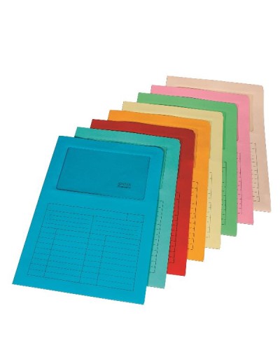 Cartelline Sintex con finestra A4 Azzurro (50 pz)