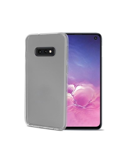 GELSKIN - Cover morbida trasparente nero in TPU compatibile con Samsung Galaxy S10e