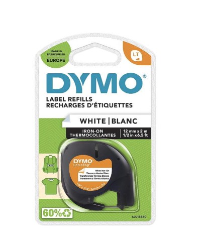 Nastro DYMO LT da stirare 12mmx2mt - Bianco