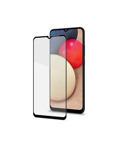 FULLGLASS - Vetro 9H con bordo colorato nero compatibile con Samsung Galaxy A02s/ A22 5G/ M32 5G
