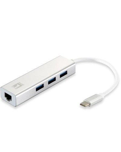 LEVELONE USB-0504 - ADATTATORE DI RETE USB-C GIGABIT+ HUB 3-PORTE USB 3.0