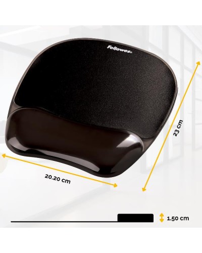 Mousepad poggiapolsi Crystal™ Gel Nero
