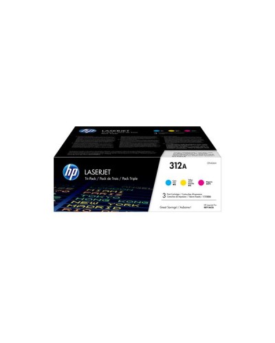 HP 312A Toner 3-pack Ciano Giallo Magenta