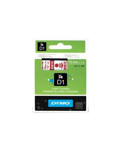 Nastri standard D1 12mmx7m rosso/bianco