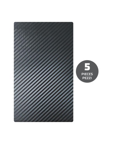 PROSKIN5 - Pellicola da 5 pezzi con texture fibra di carbonio per il retro dello smartphone compatibile con i plotter ProScreen