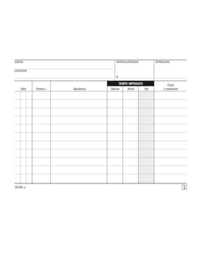 CF10 Rapporto Lavori Eseguiti 50/50 Autocopiante